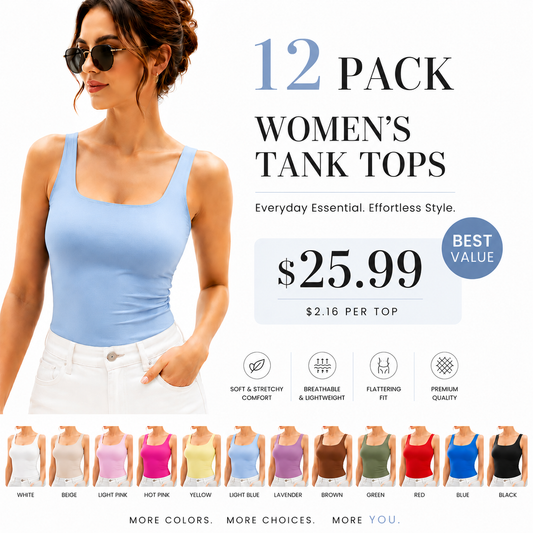 Women's Square Neck Tank Top,Comfortable Everyday Essential summerwins